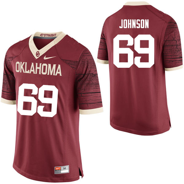 Oklahoma Sooners #69 Lane Johnson College Football Jerseys Limited-Crimson
